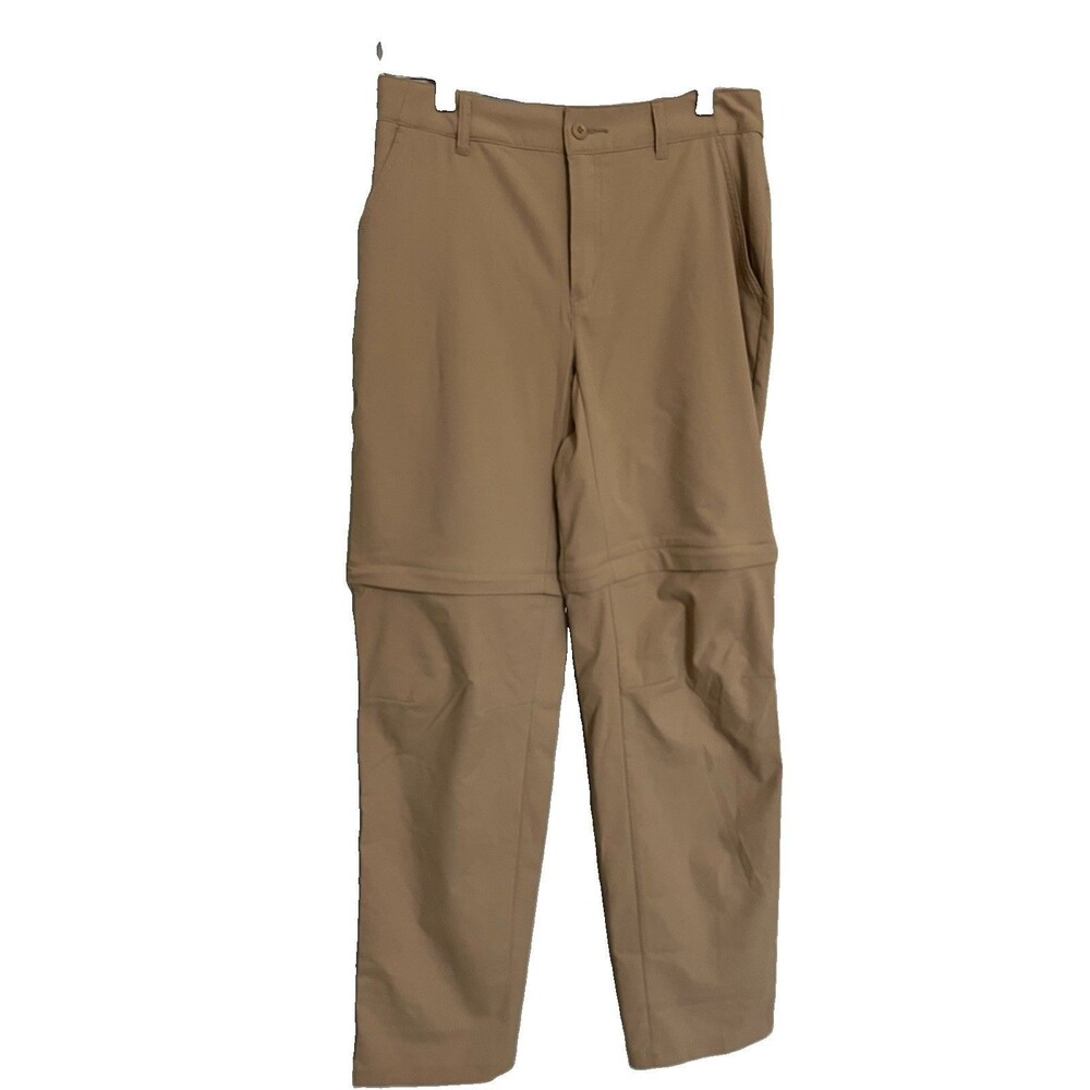 Columbia Active Fit Cargo Pants Trail Straight Leg Tan Gorp Size 8 New